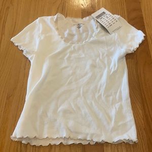 brandy melville white brand new tee